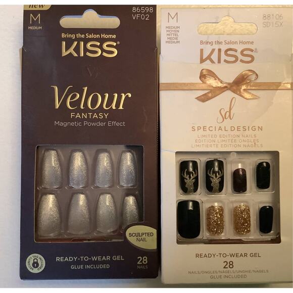 Kiss Gel Christmas Nails 2 Packs NIB - Picture 1 of 1